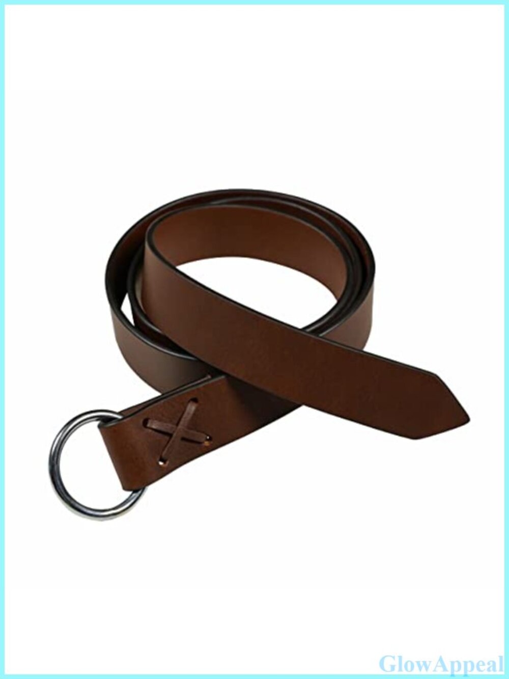 Genuine Leather Medieval O Ring Belt Viking LARP Renaissance Costume Belt